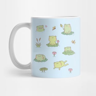 Cute Pond Frogs and Dragonflies Collection Mug